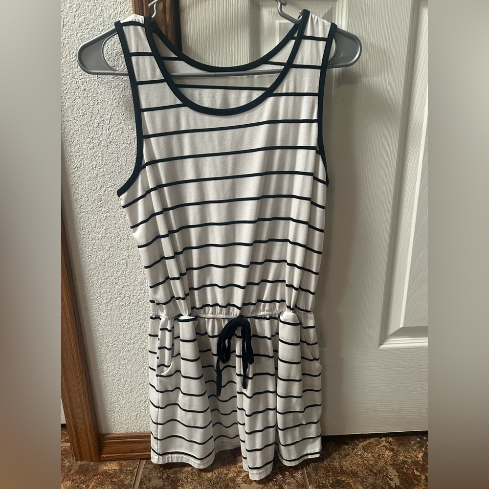 Striped Sleeveless romper!